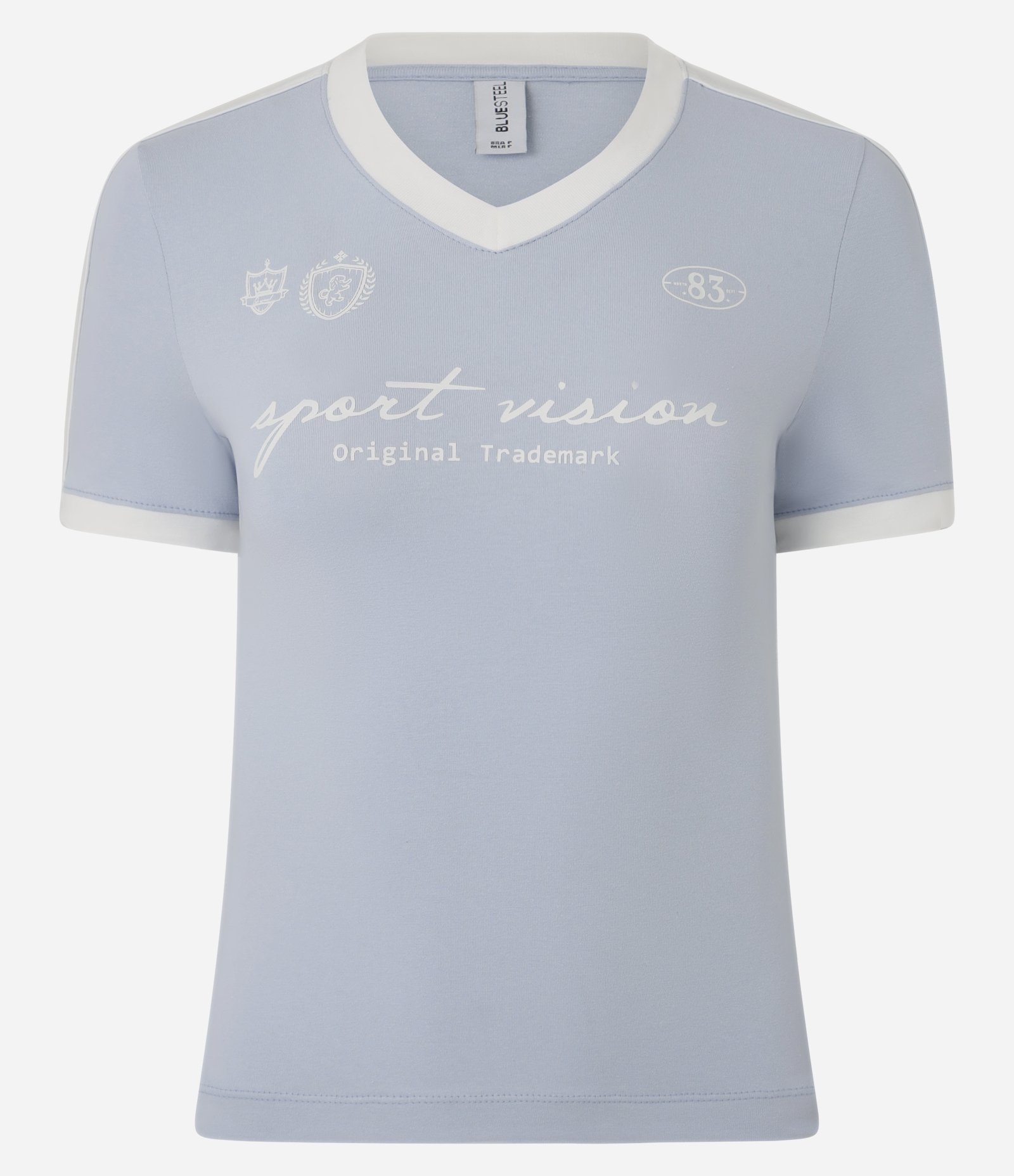 Blusa em Algodão com Contraste e Estampa Sportcore Kentucky Blue 4