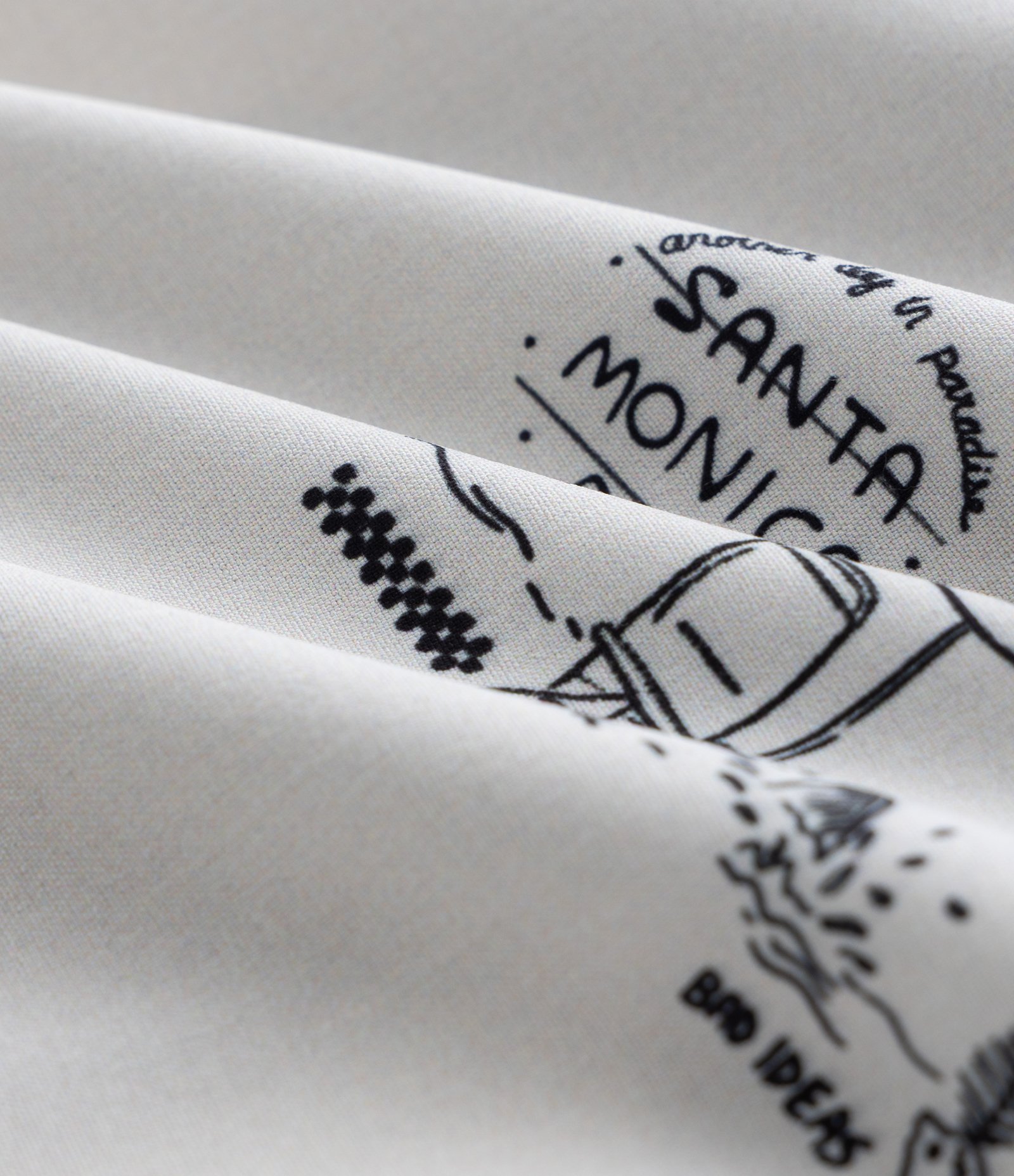 Bermuda de Banho em Microfibra com Ícones de Praia Branco 6