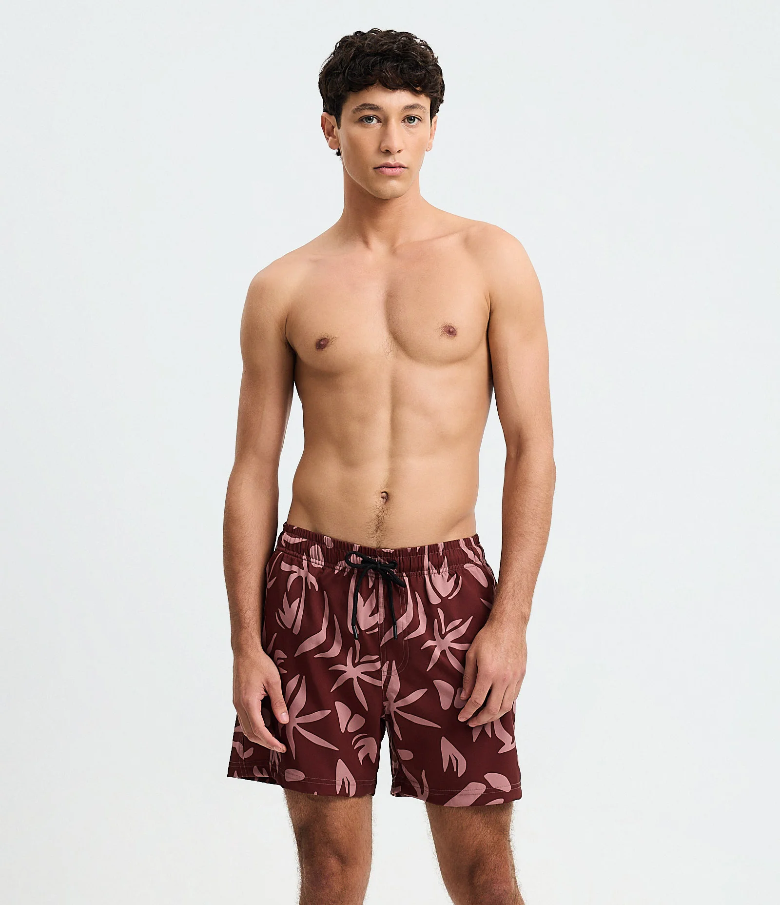 Bermuda Estampada com Forro Interno Vermelho 1