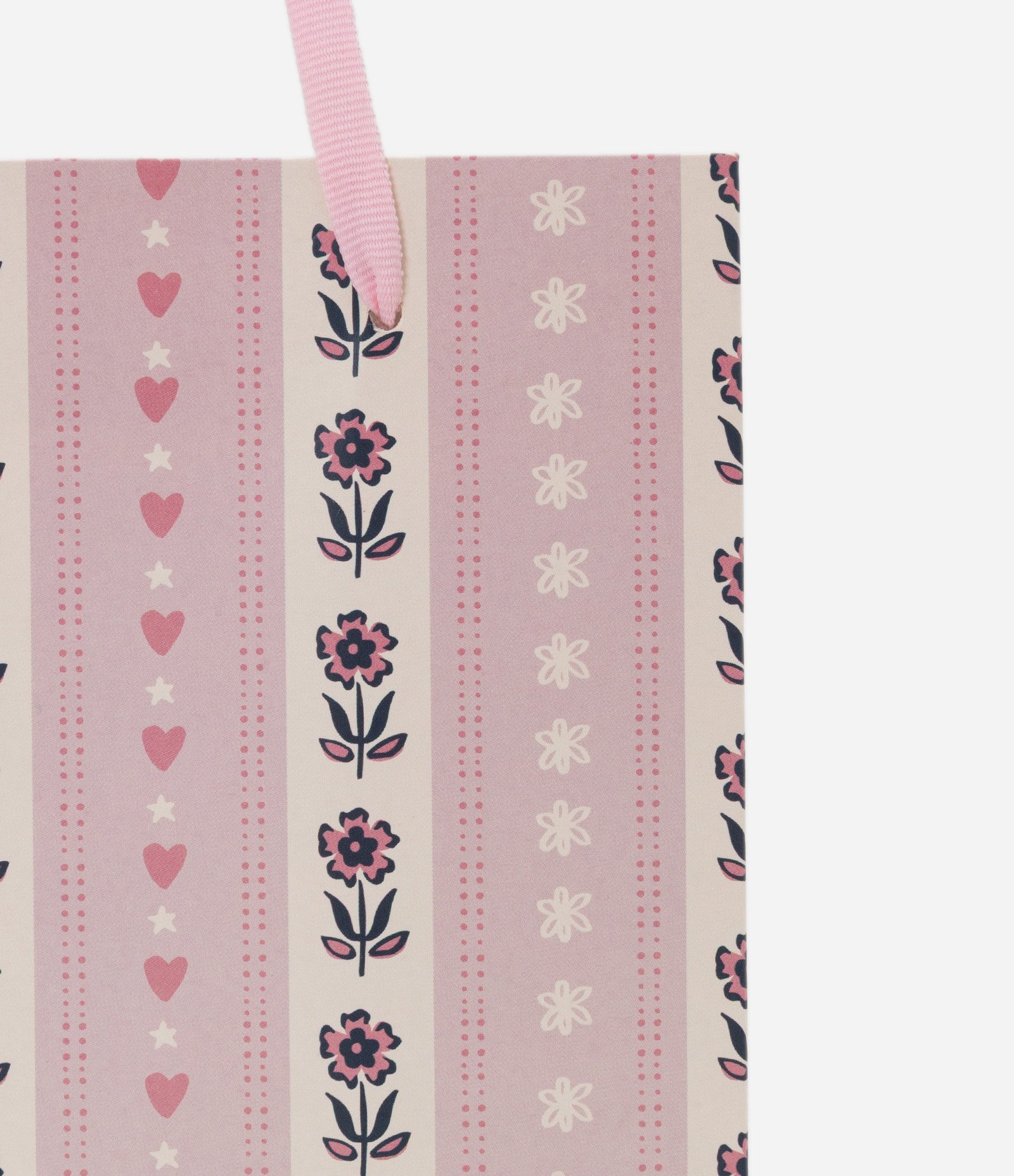 Embalagem de Presente Sacola com Papel Texturizado Estampado Rosa 2