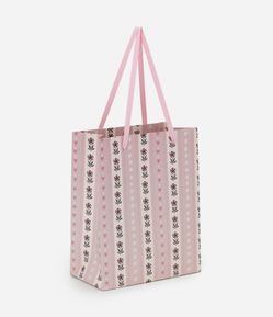 Embalagem de Presente Sacola com Papel Texturizado Estampado