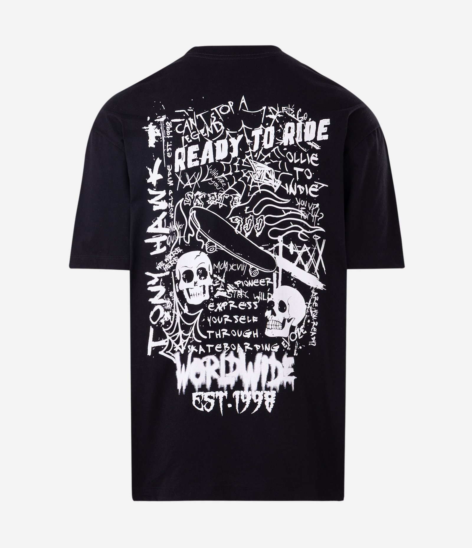 Camiseta Relaxed com Estampa Tony Hawk Preto 6