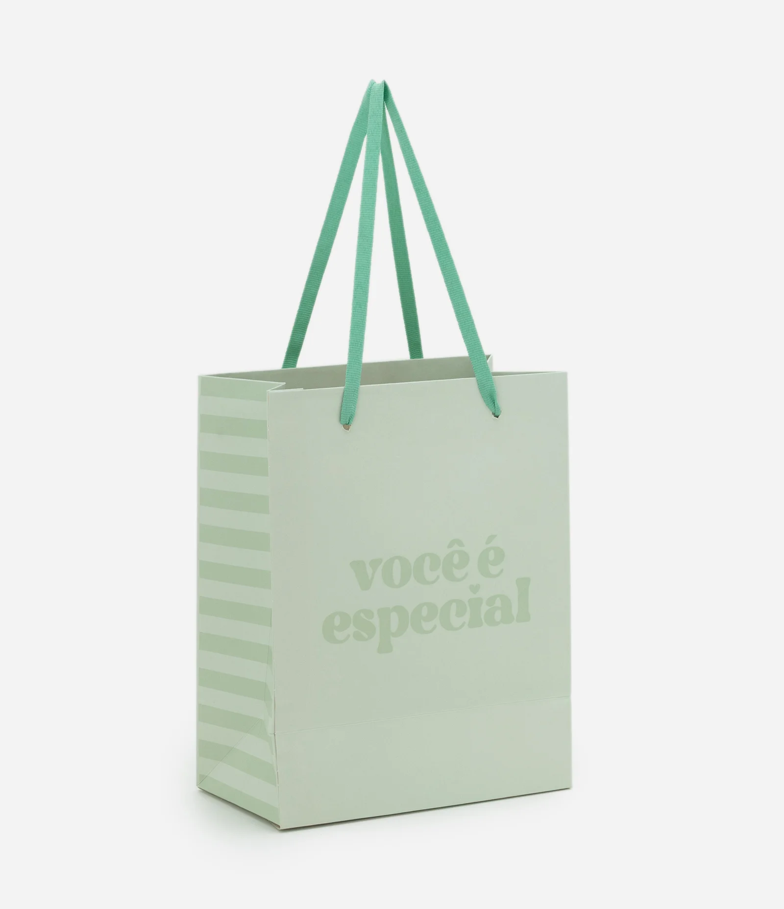 Embalagem de Presente Pequena com Estampa Você é Especial Verde Claro 1