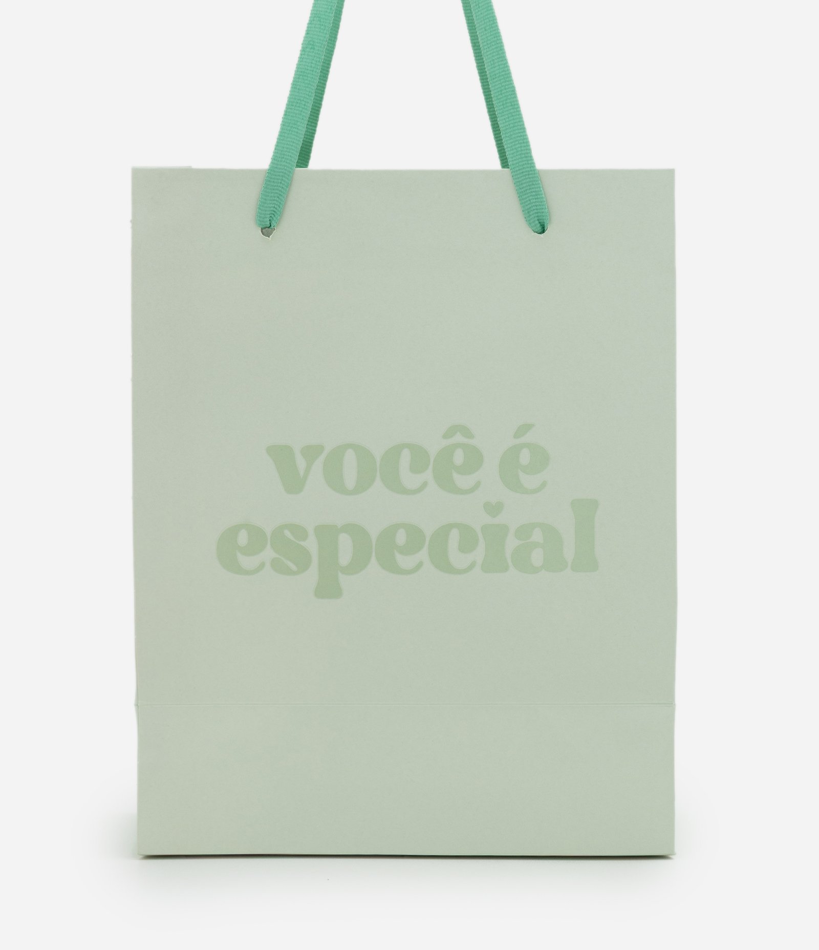 Embalagem de Presente Pequena com Estampa Você é Especial Verde Claro 2