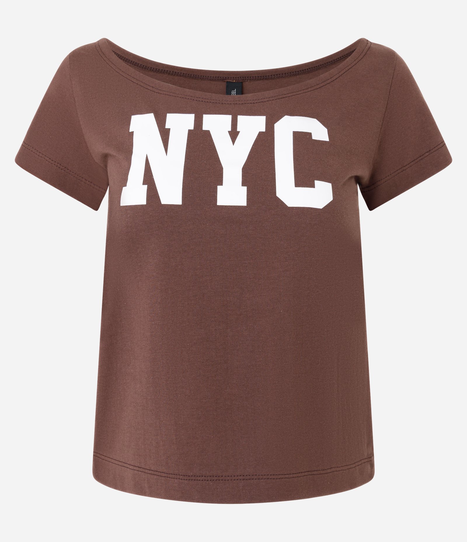 Camiseta Over Ombro a Ombro NYC Marrom 4
