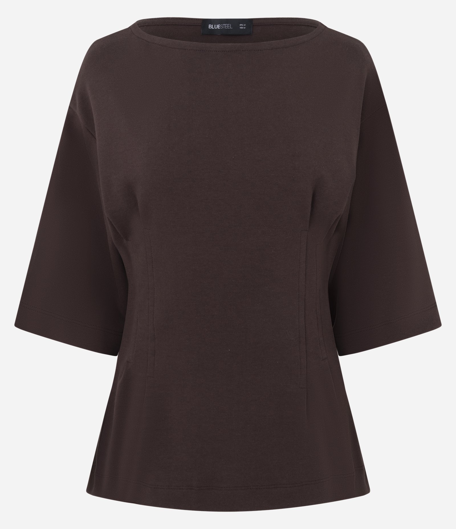 Blusa Over em Modal com Pregas Laterais Marrom 3