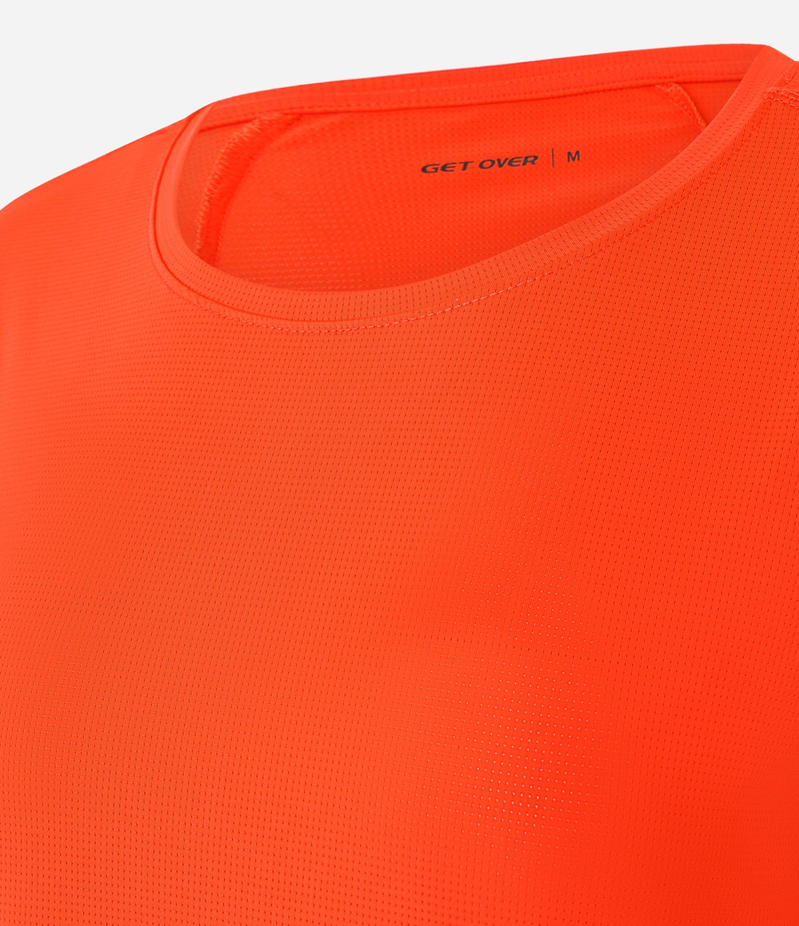 Camiseta Esportiva Manga Curta em Poliamida Laranja 2