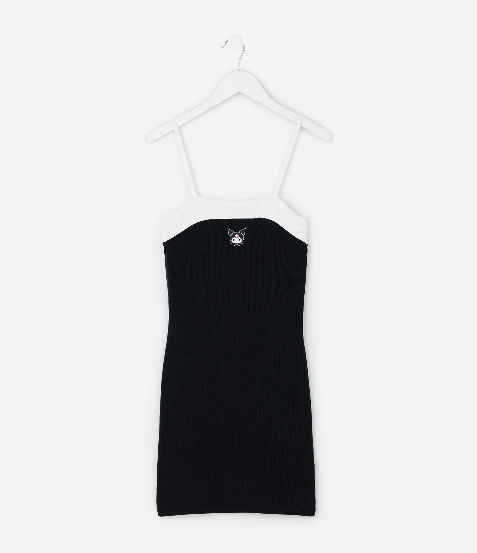 Vestido Infantil Tubinho em Ribana com Estampa Kuromi – Tam 7 a 16 Anos Preto 1