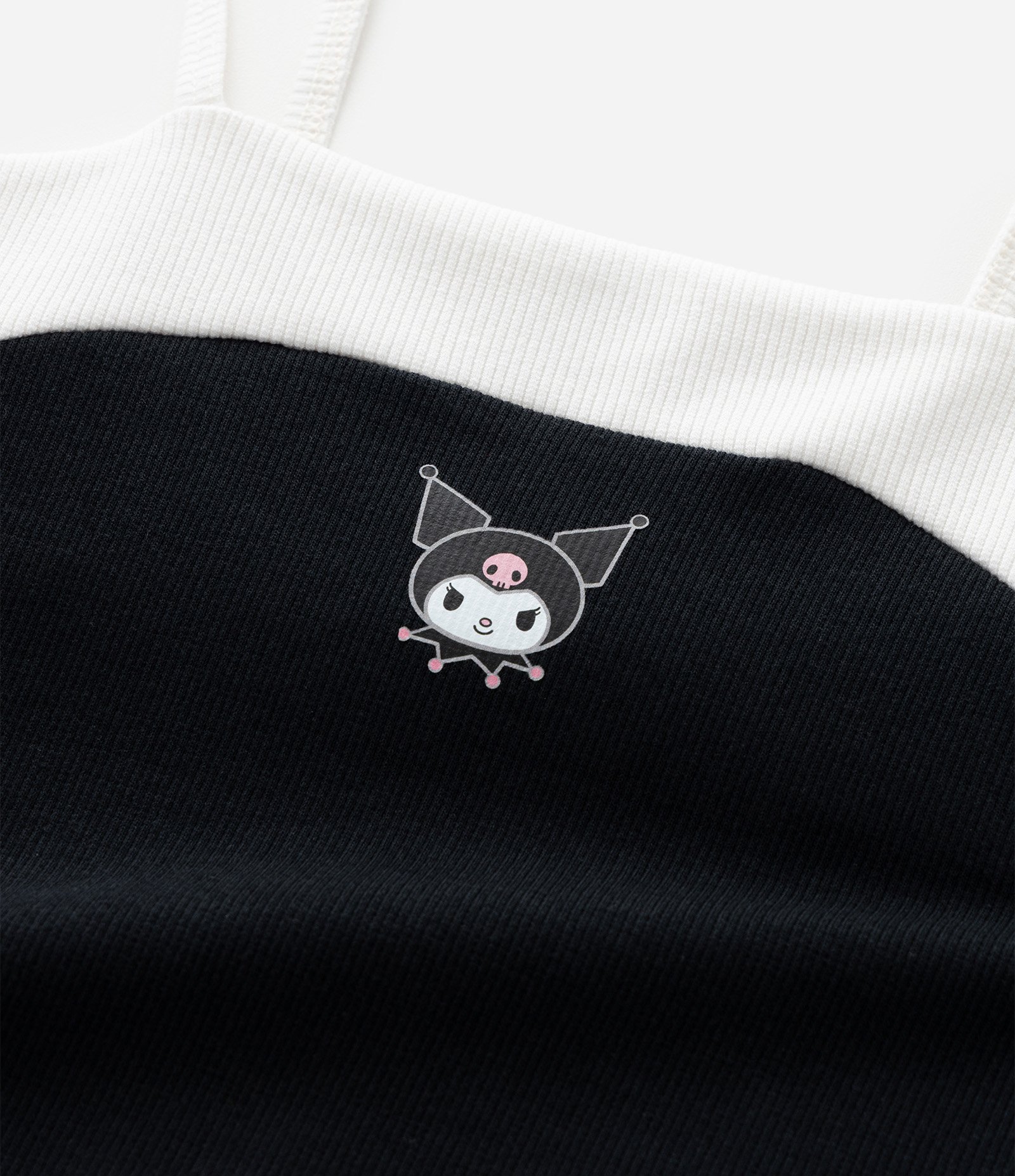 Vestido Infantil Tubinho em Ribana com Estampa Kuromi – Tam 7 a 16 Anos Preto 5