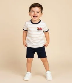 Conjunto Infantil com Estampa McQueen Baby - Tam 1 a 6 Anos