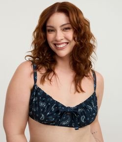 Biquini Top Meia Taça em Microfibra com Estampa Paisley Curve & Plus Size