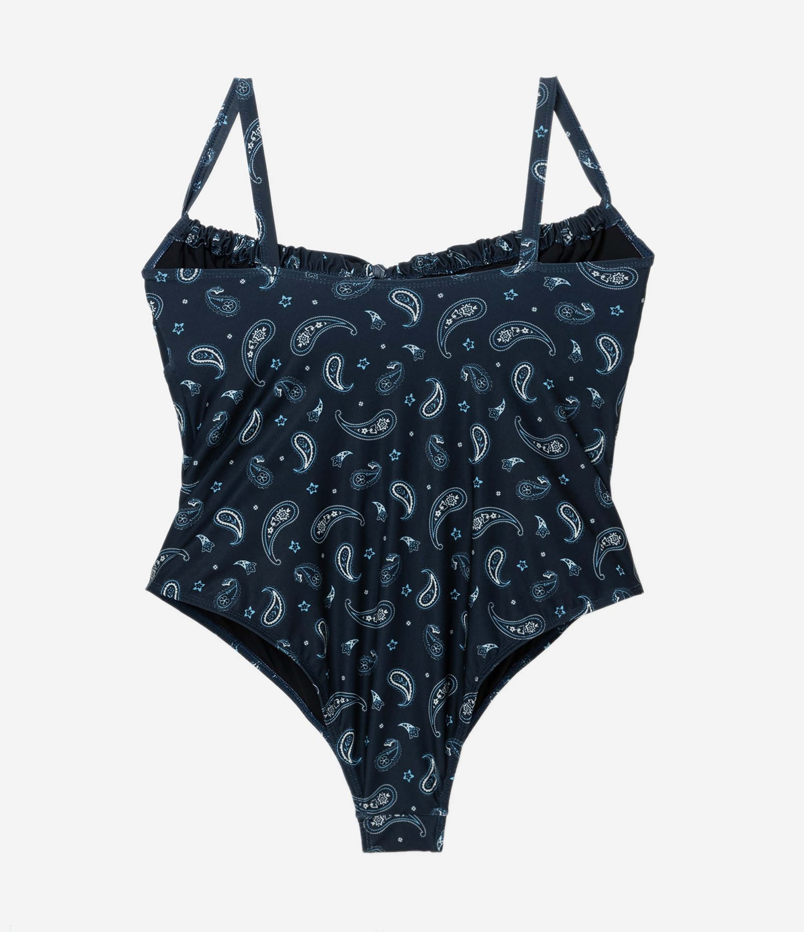 Maiô em Microfibra com Estampa Paisley Curve & Plus Size Azul 2