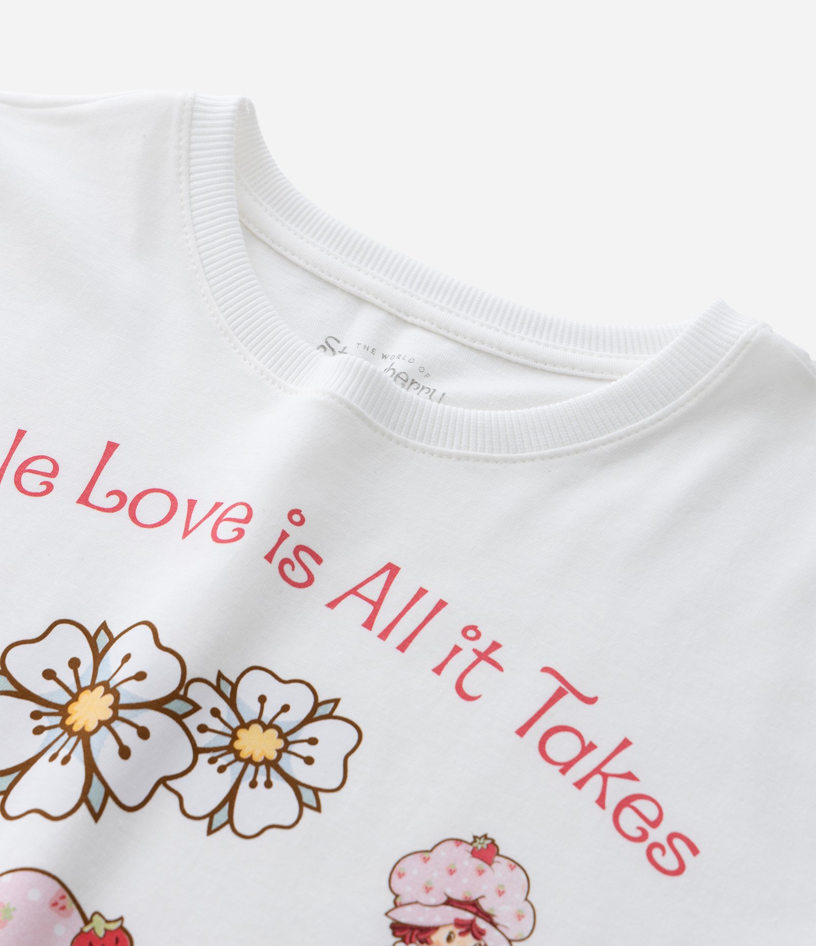 Camiseta Infantil com Estampa Moranguinho Ícones – Tam 7 a 15/16 Anos Branco 5