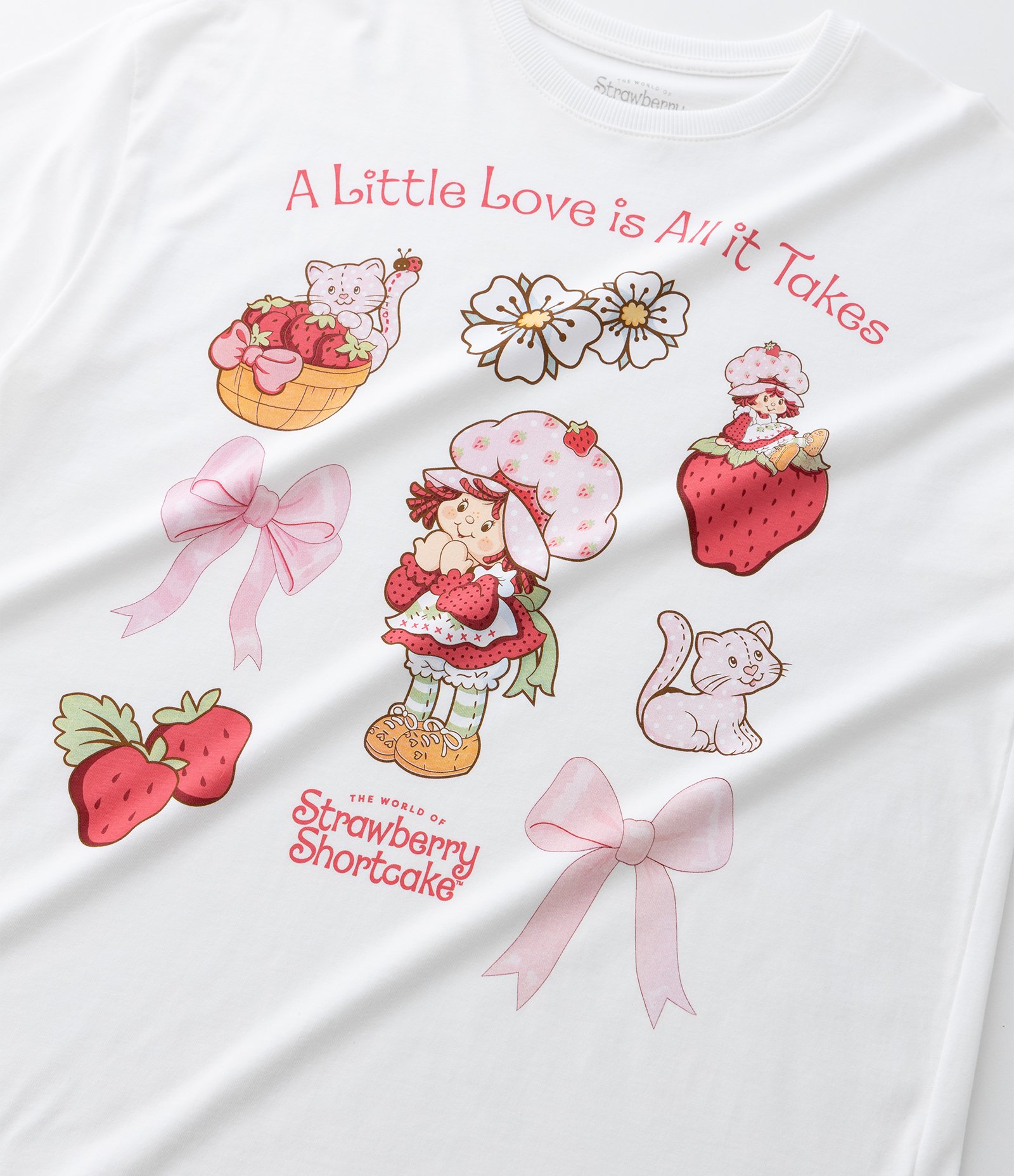 Camiseta Infantil com Estampa Moranguinho Ícones – Tam 7 a 15/16 Anos Branco 6