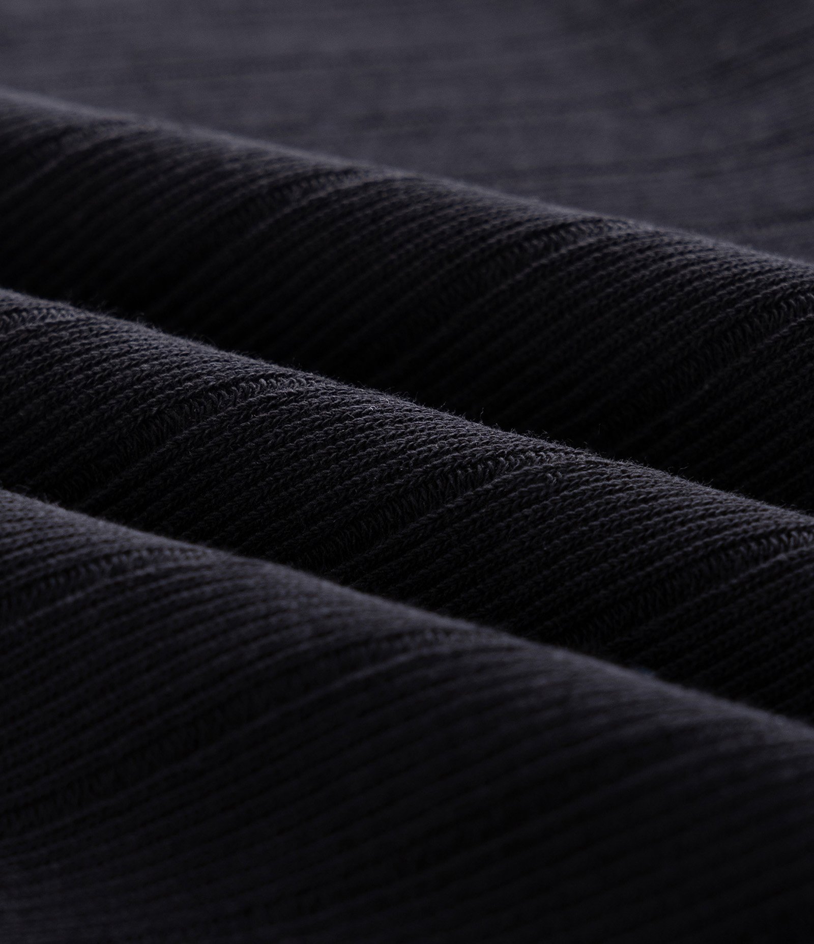 Camiseta Slim em Algodão com Textura Canelada Preto 7
