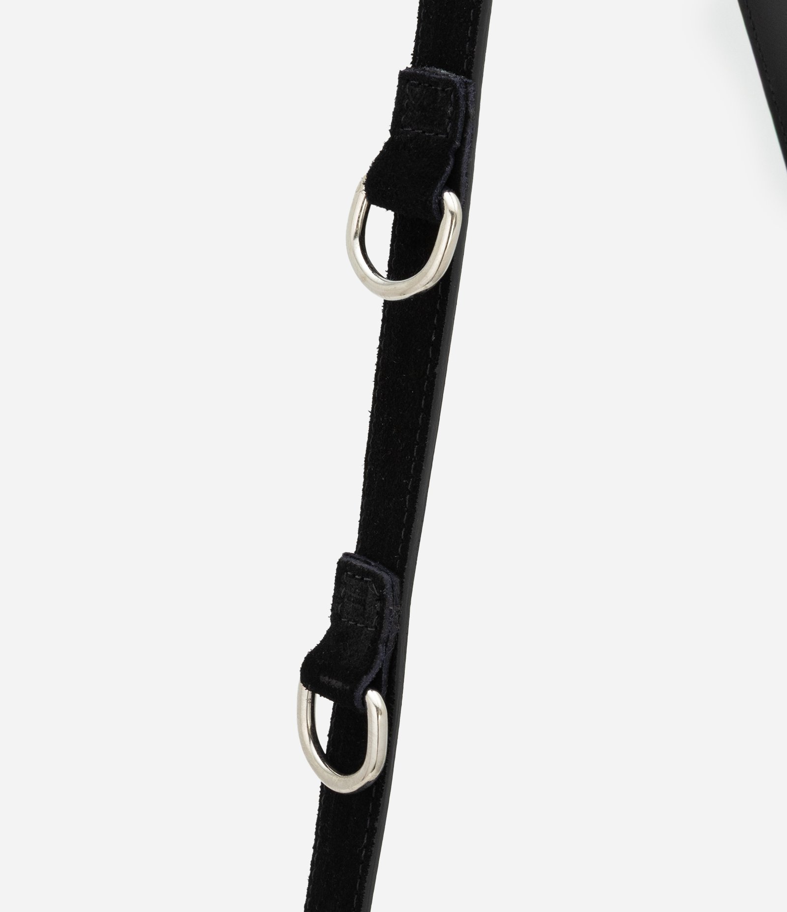 Bolsa Hobo em Couro com Fivelas Metalizadas Preto 3