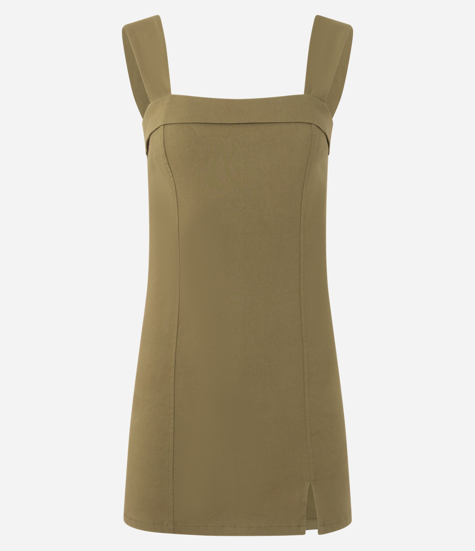 Macaquinho Alça Larga em Bengaline com Pala Virada Verde 5