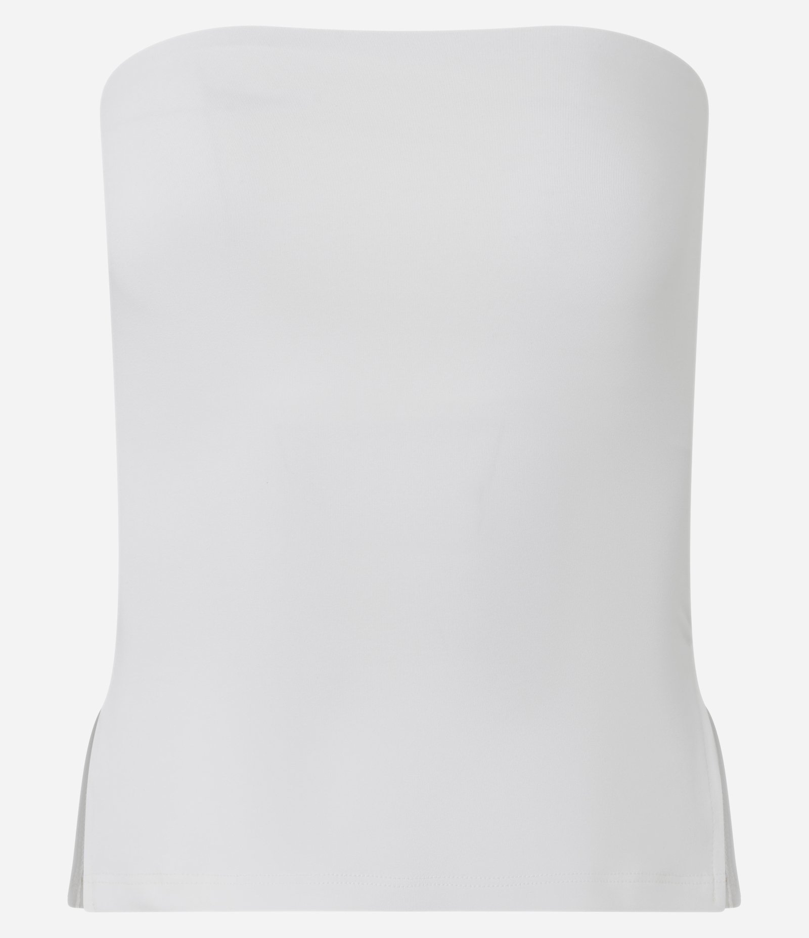 Blusa em Microfibra Tomara que Caia com Fenda Lateral Branco 7