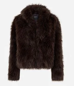 Casaco Robusto com Pelos Sintéticos e Textura