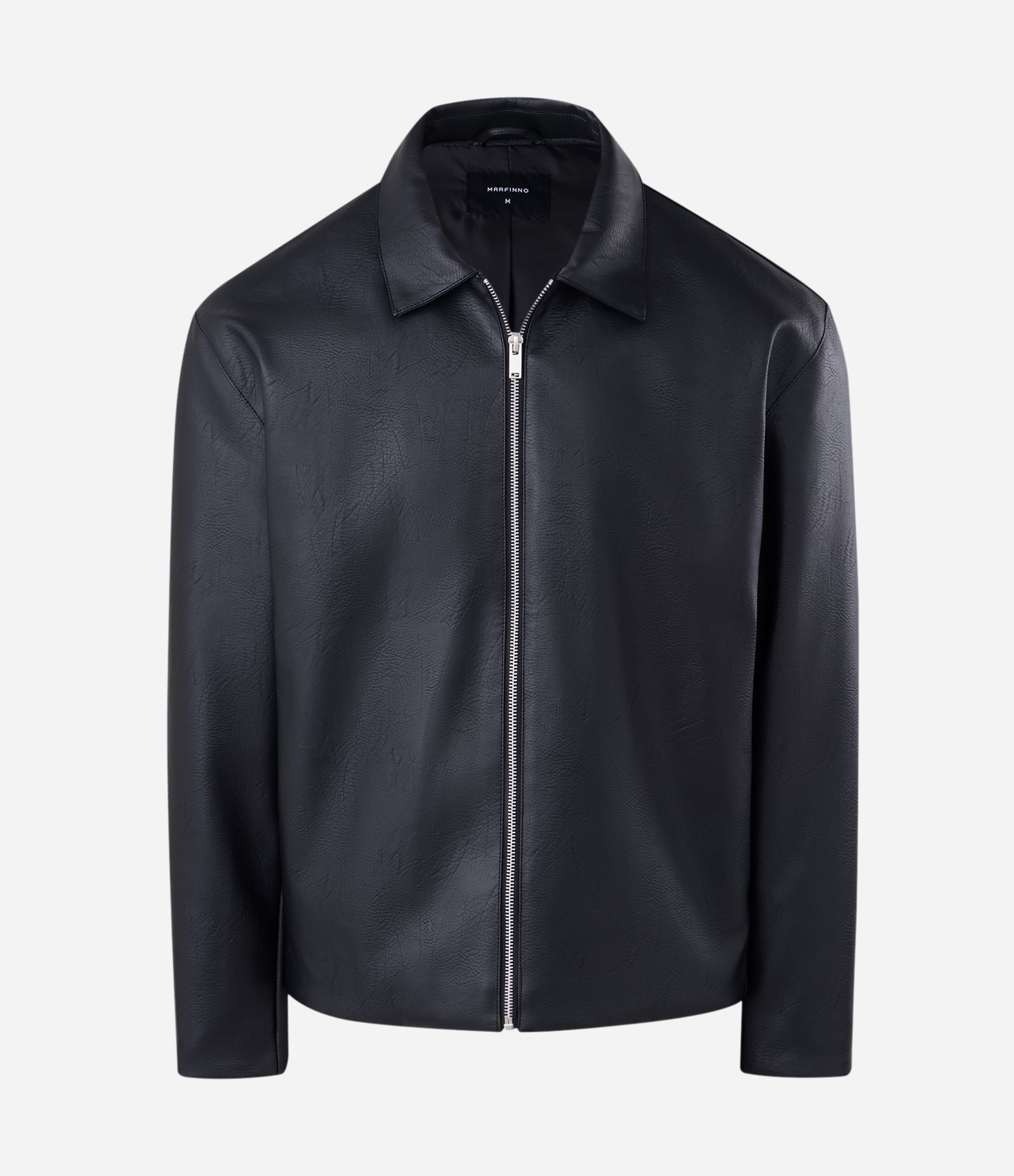Jaqueta Regular Básica em PU Preto 1