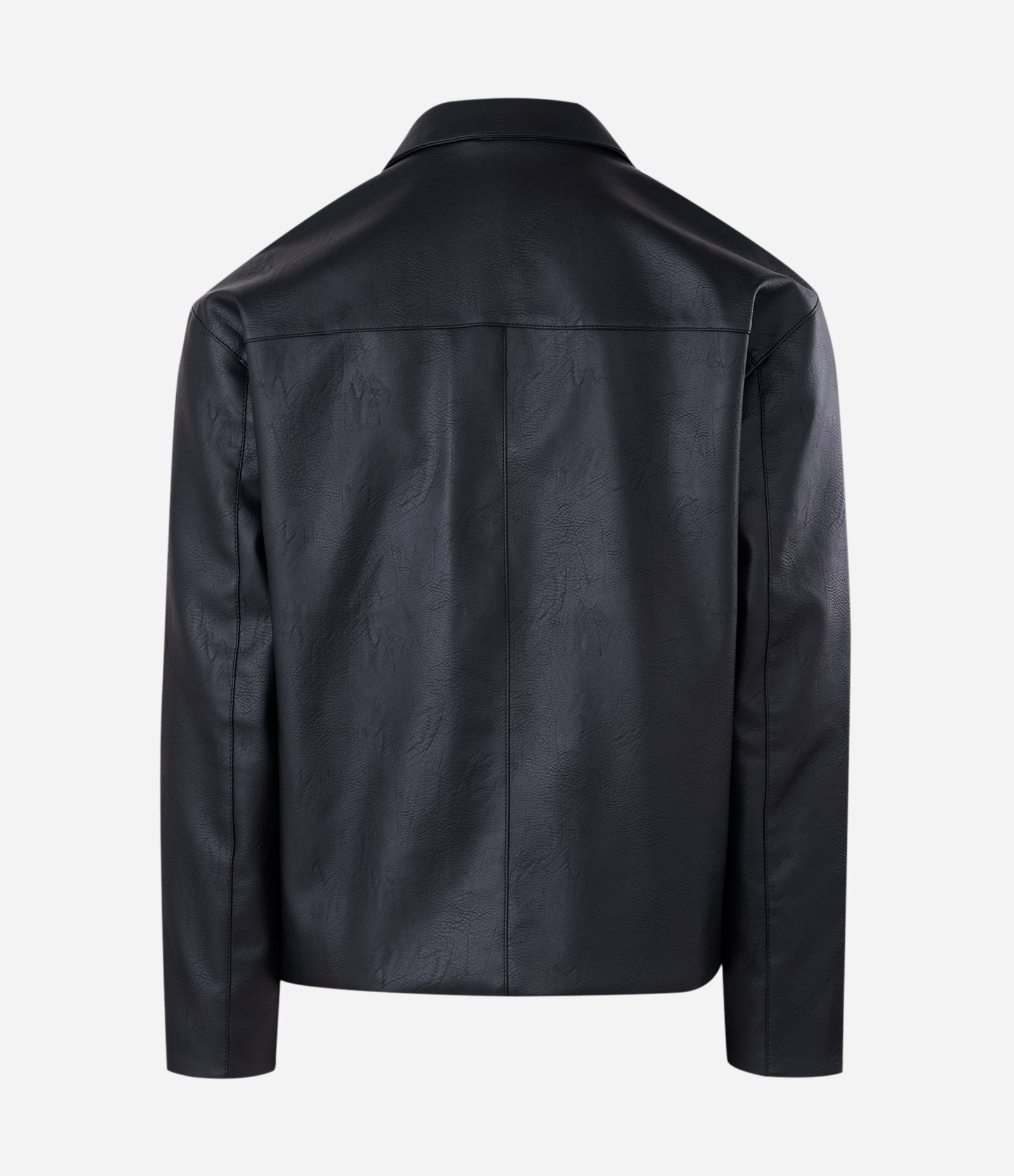 Jaqueta Regular Básica em PU Preto 2