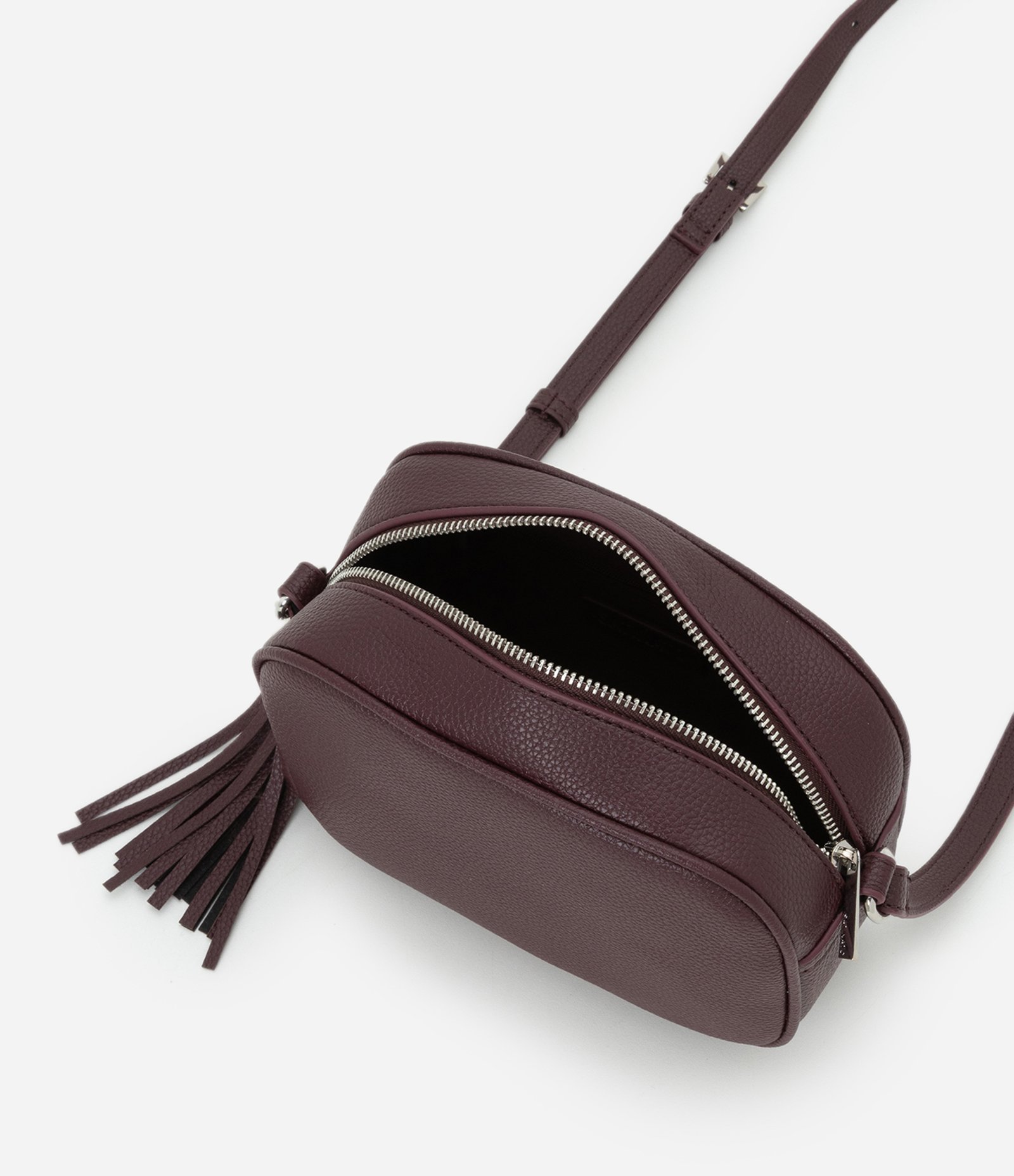 Bolsa Pequena Transversal com Detalhe de Tassel Marrom 4