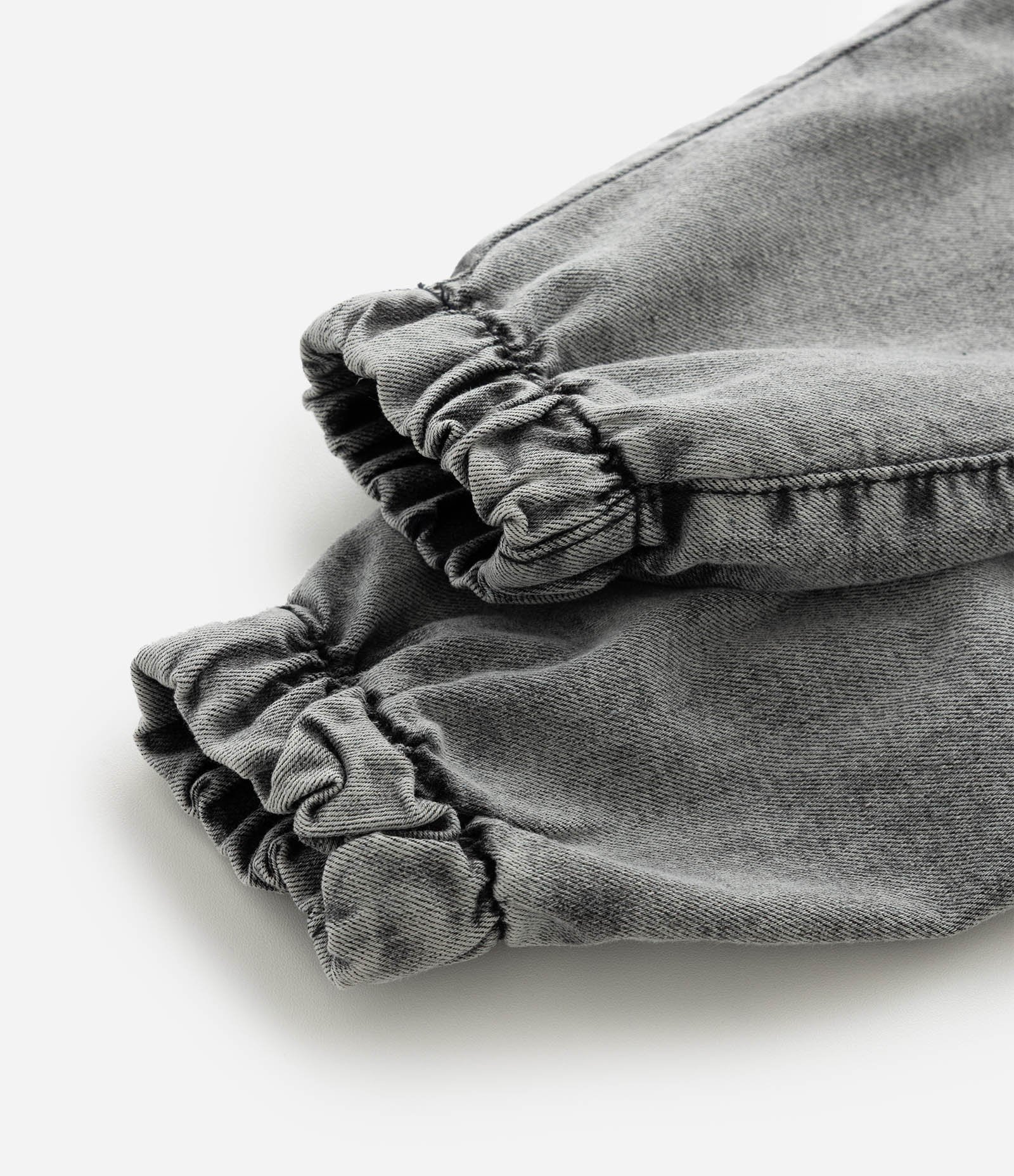 Calça Infantil Jogger em Jeans com Cós Ajustável – Tam 5 a 14 Anos Cinza Mescla 3