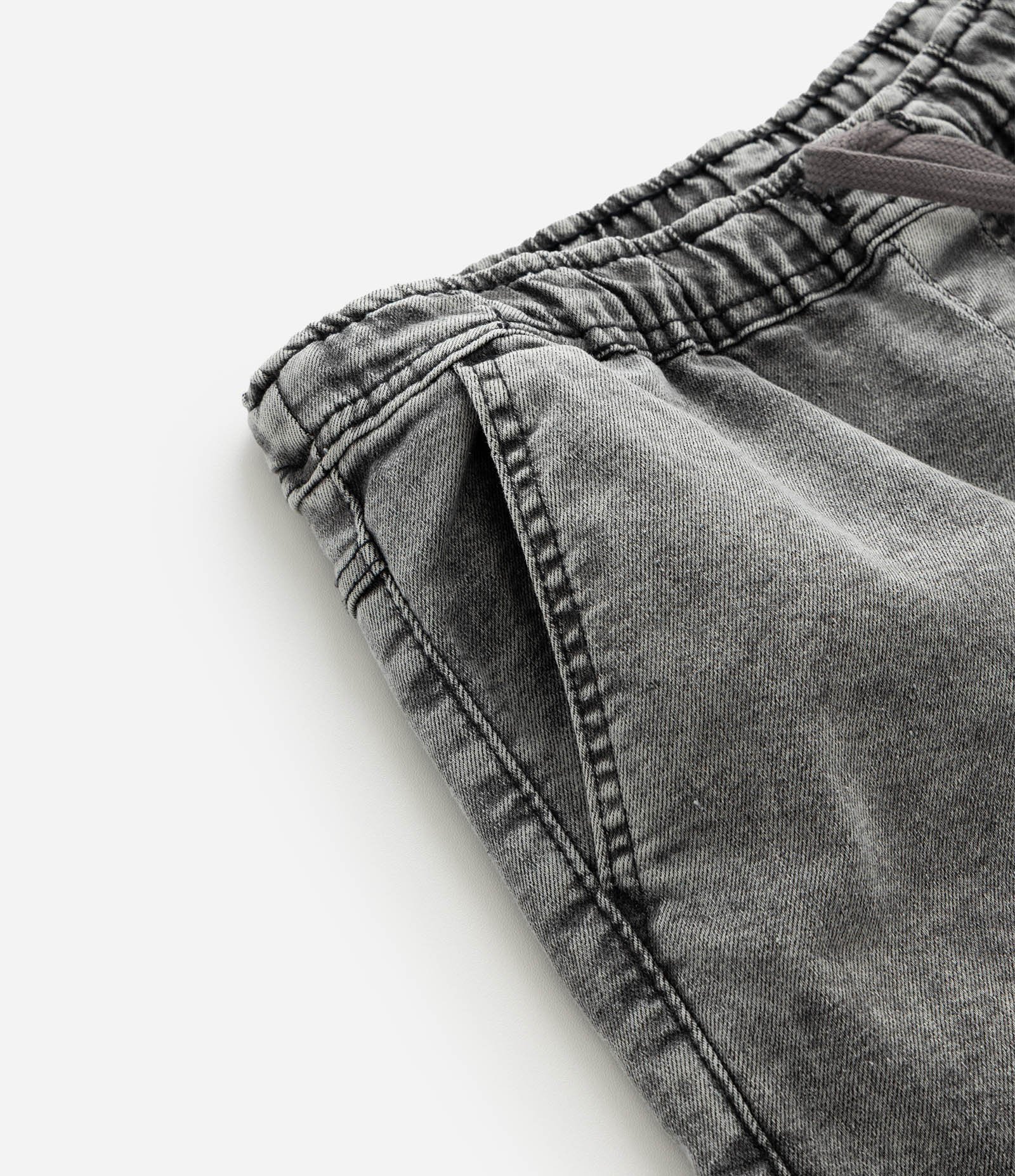 Calça Infantil Jogger em Jeans com Cós Ajustável – Tam 5 a 14 Anos Cinza Mescla 5