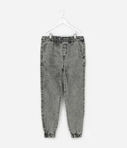 Calça Infantil Jogger em Jeans com Cós Ajustável – Tam 5 a 14 Anos