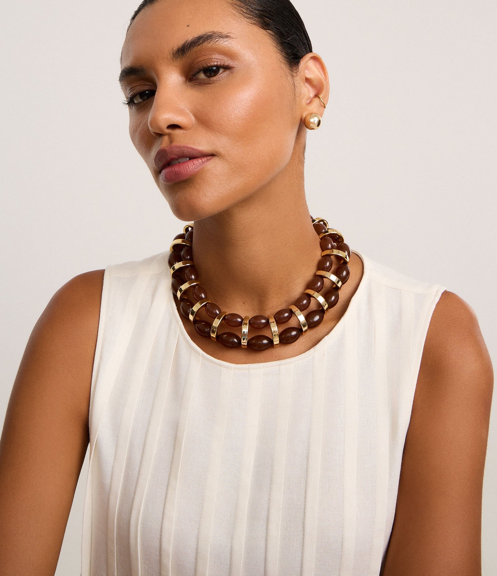 Blusa Peplum em Viscolinho com Frisos Frontais Off White 4