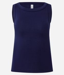 Blusa Sem Manga com Decote Canoa