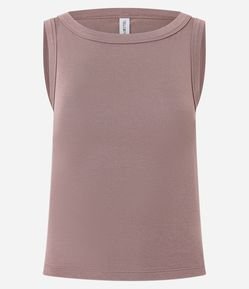 Blusa Sem Manga com Decote Canoa