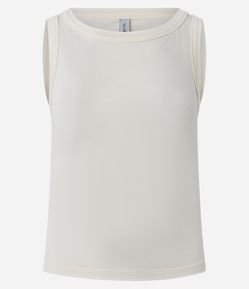 Blusa Sem Manga com Decote Canoa