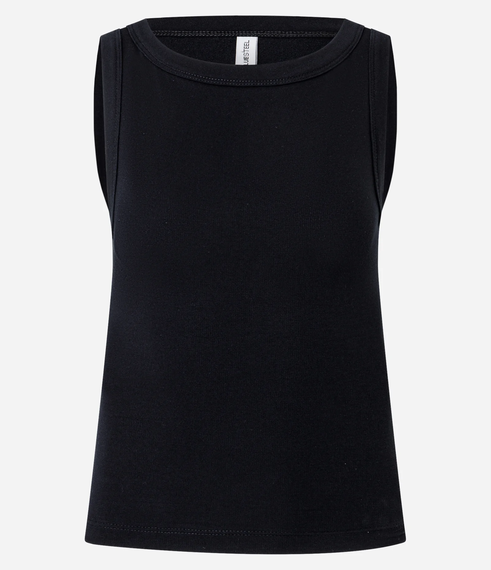 Blusa Sem Manga com Decote Canoa Preto 1