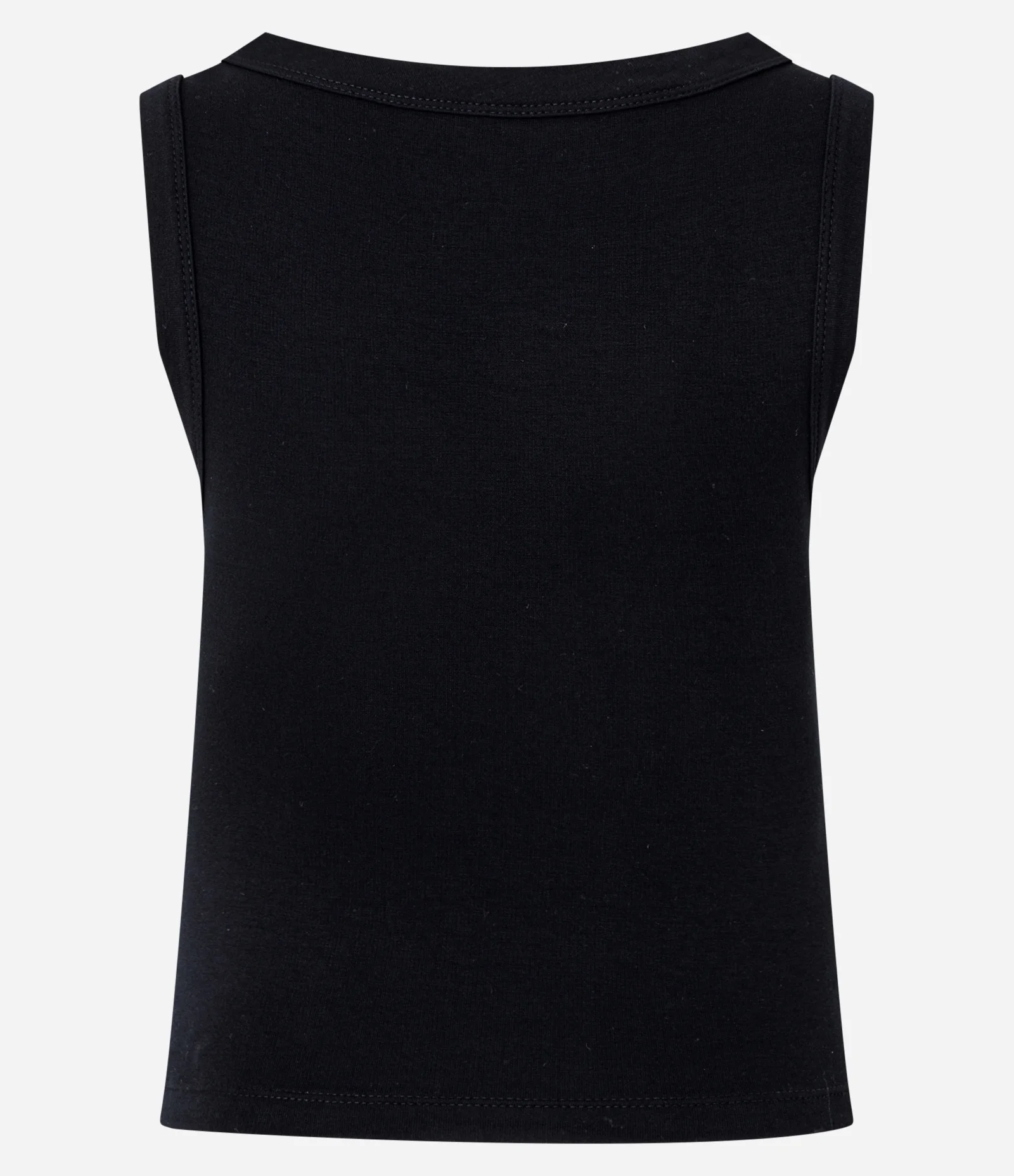 Blusa Sem Manga com Decote Canoa Preto 2