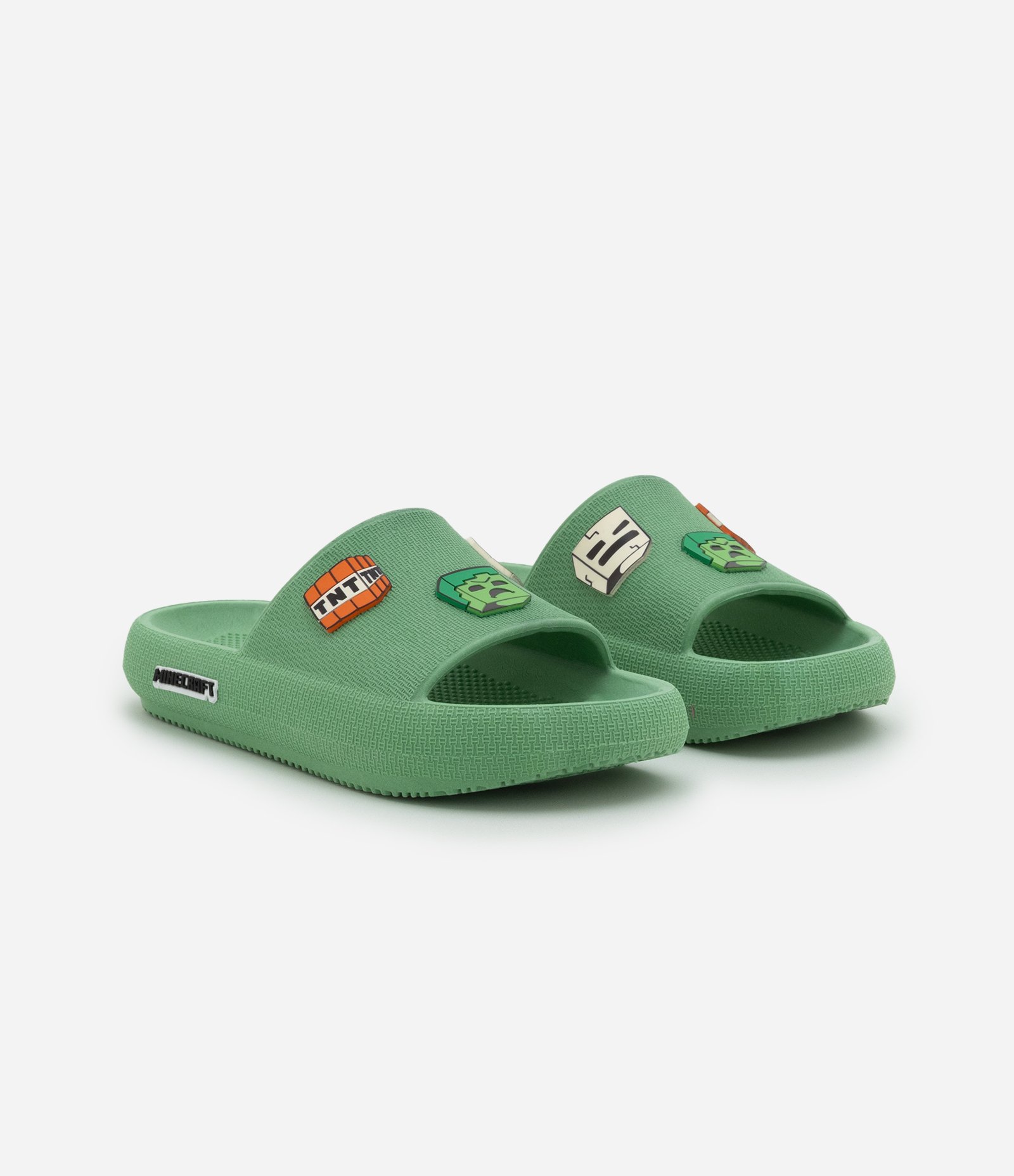 Chinelo Infantil Slide Com Personagens Minecraft – Tam 27/28 a 33/34 Verde 2