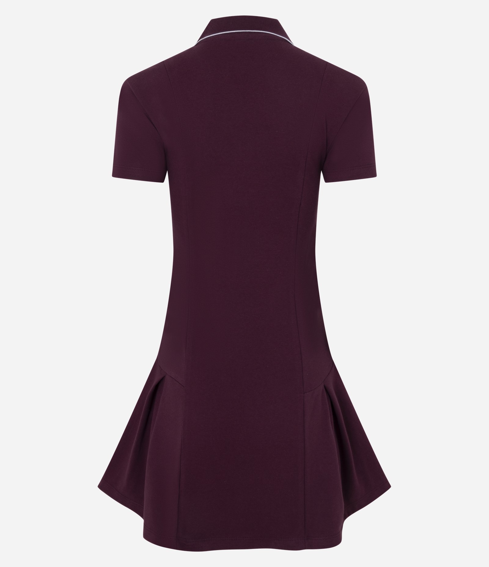 Vestido Curto Sportcore em Ribana com Gola Polo Contrastante Roxo 5