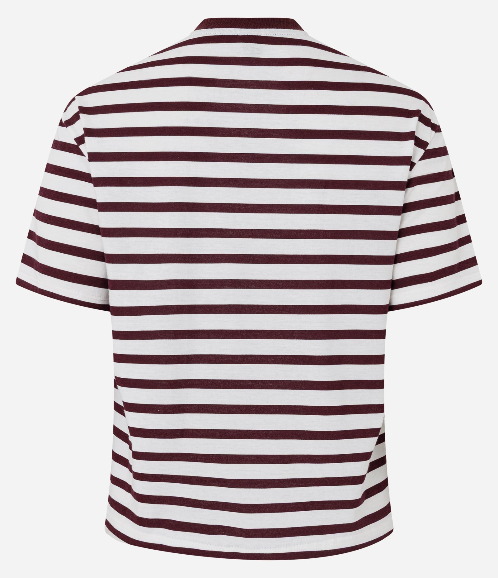 Blusa Listrada em Algodão com Bordado Bon Jour Marrom/Branco 7