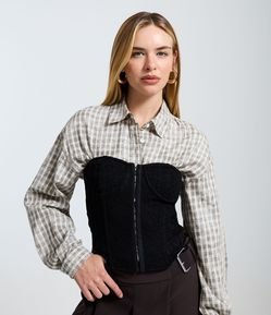 Corset Estruturado e Texturizado em Renda