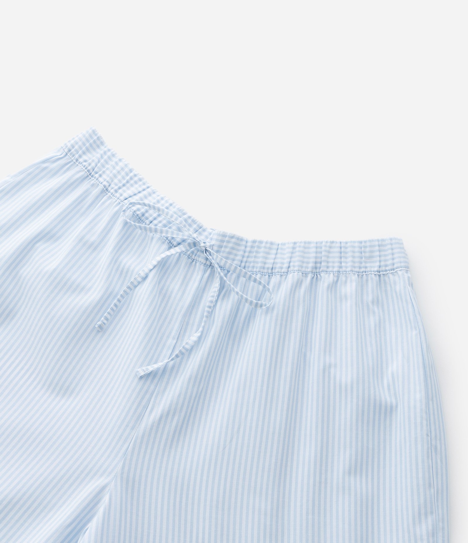 Calça de Pijama com Estampa de Listras em Fio Tinto Curve & Plus Size Azul 4