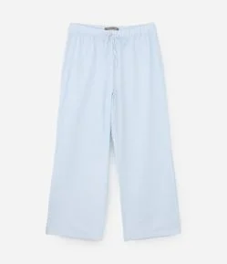 Calça de Pijama com Estampa de Listras em Fio Tinto Curve & Plus Size