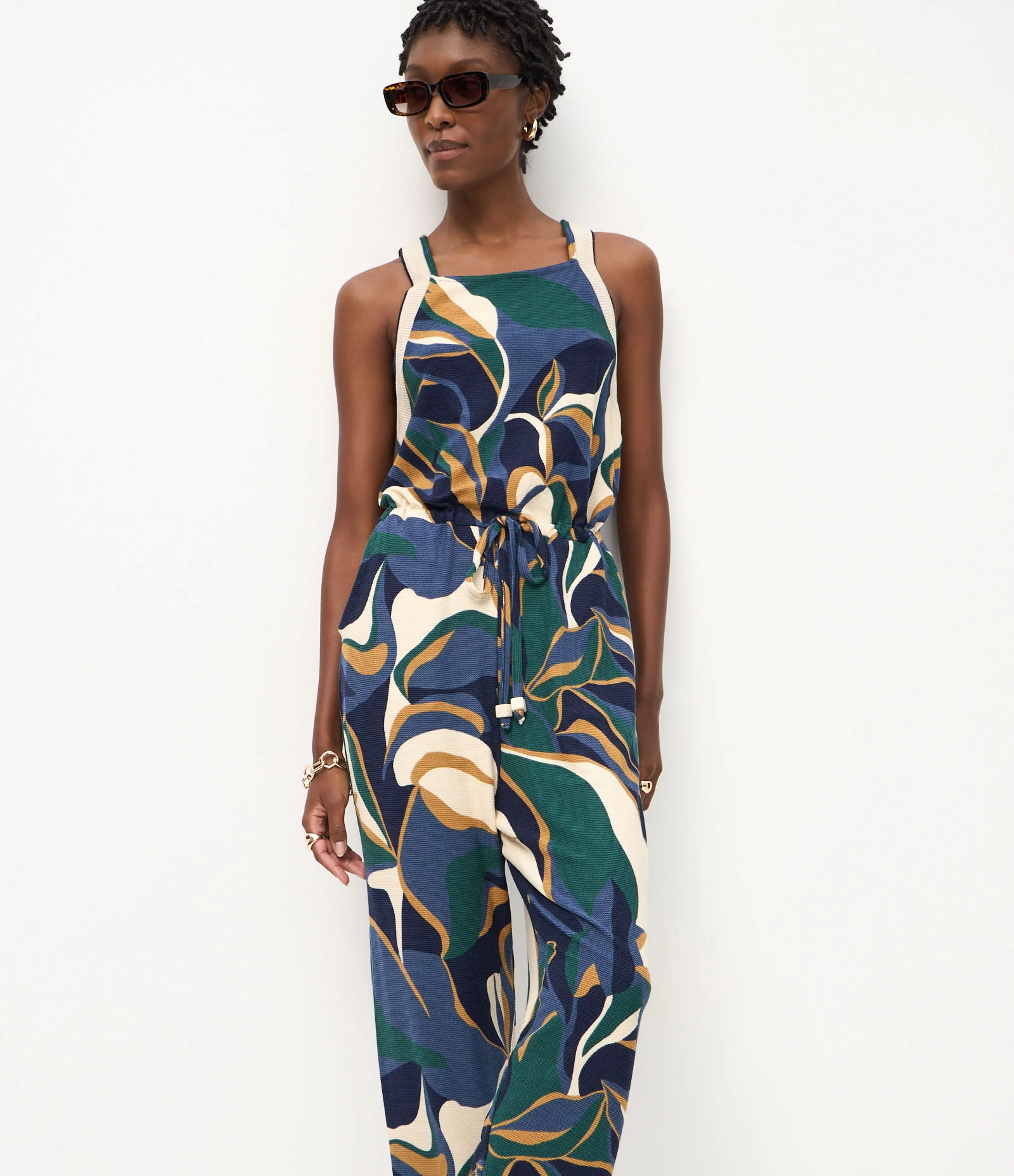 Macacão Sem Mangas com Estampa Abstrata Multicores 2