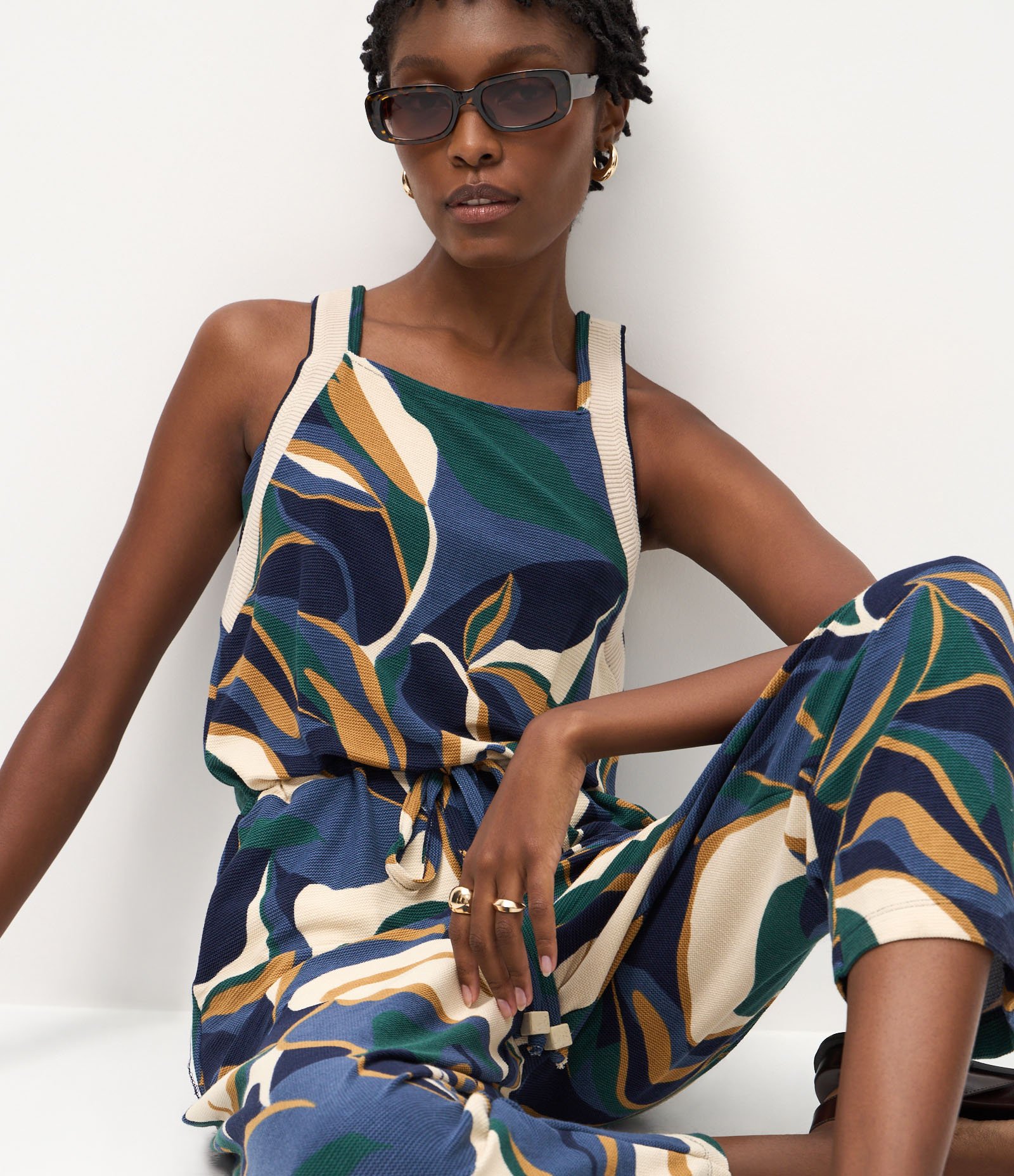 Macacão Sem Mangas com Estampa Abstrata Multicores 4