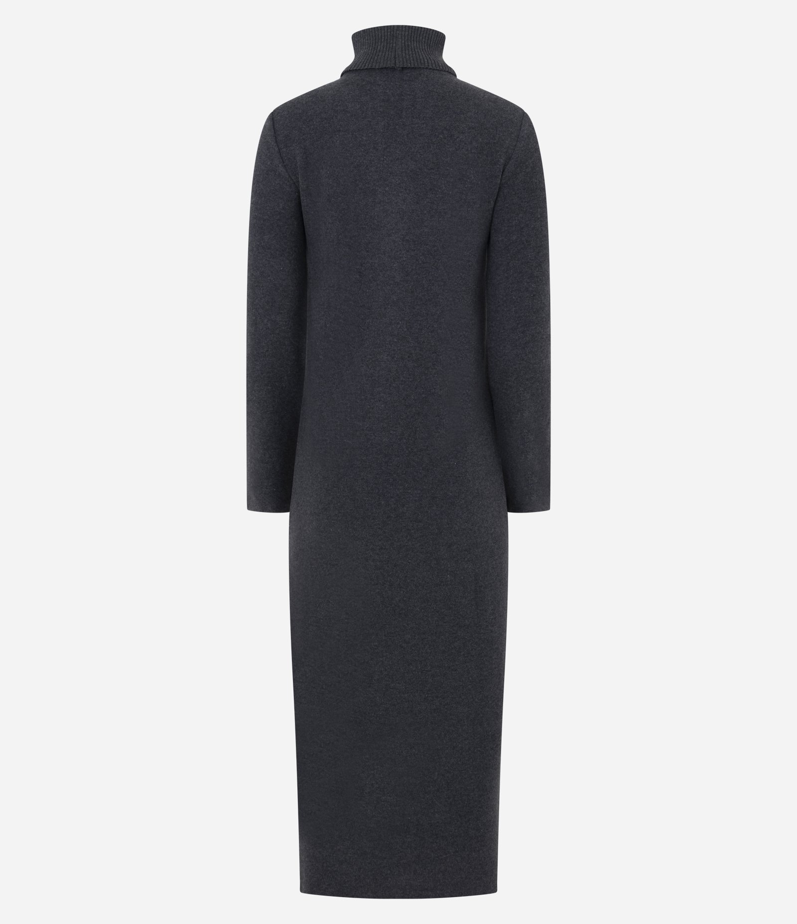 Vestido Long Midi com Gola Alta e Mangas Longas Cinza 8