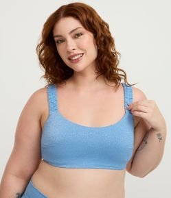 Biquíni Top com  Brilhos e Alças Elásticas Curve & Plus Size