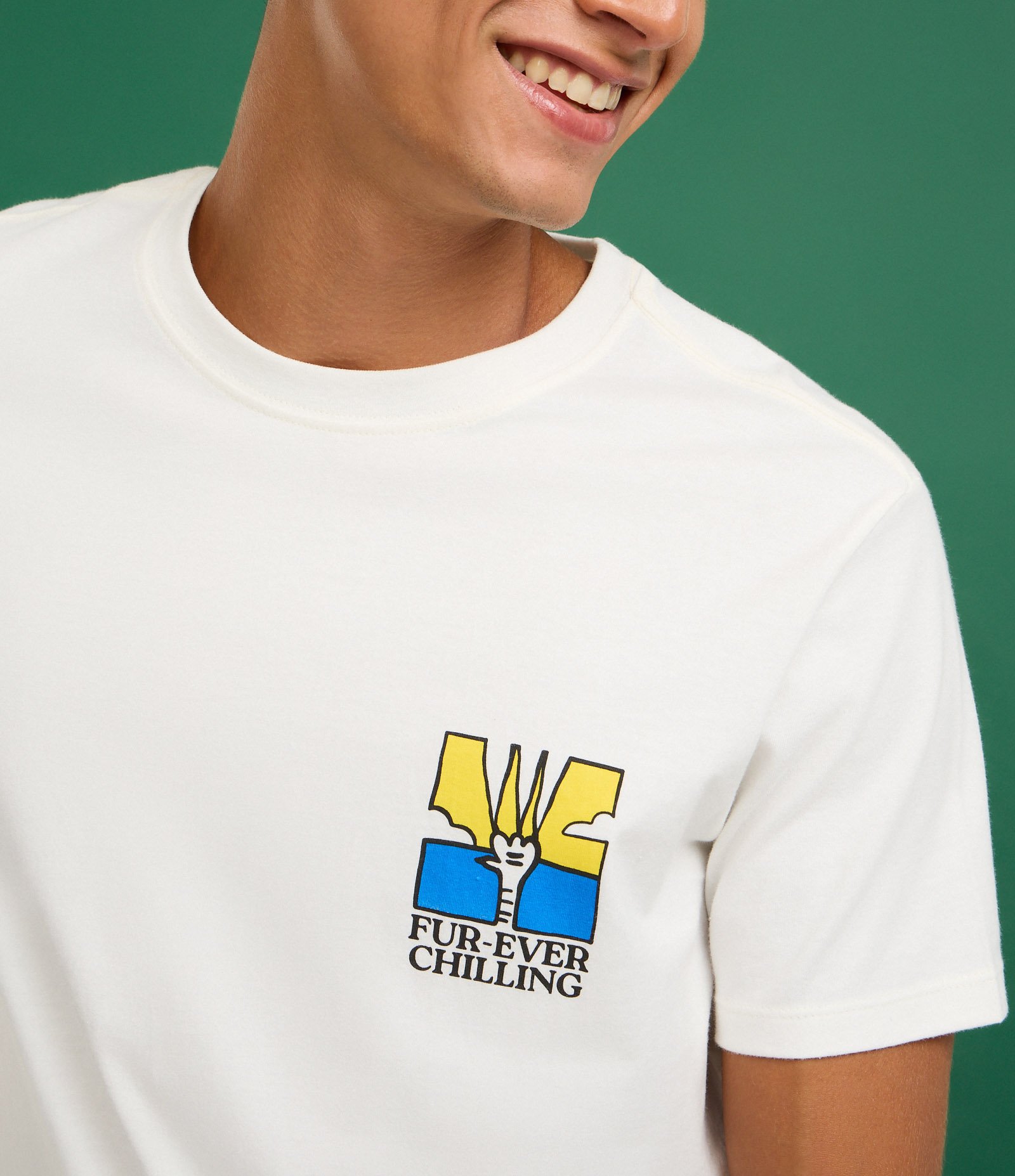 Camiseta Comfort em Algodão com Estampa de Gato Surfista Branco 3