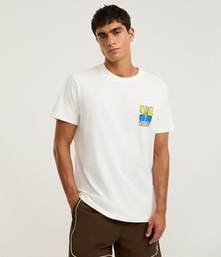 Camiseta Comfort em Algodão com Estampa de Gato Surfista