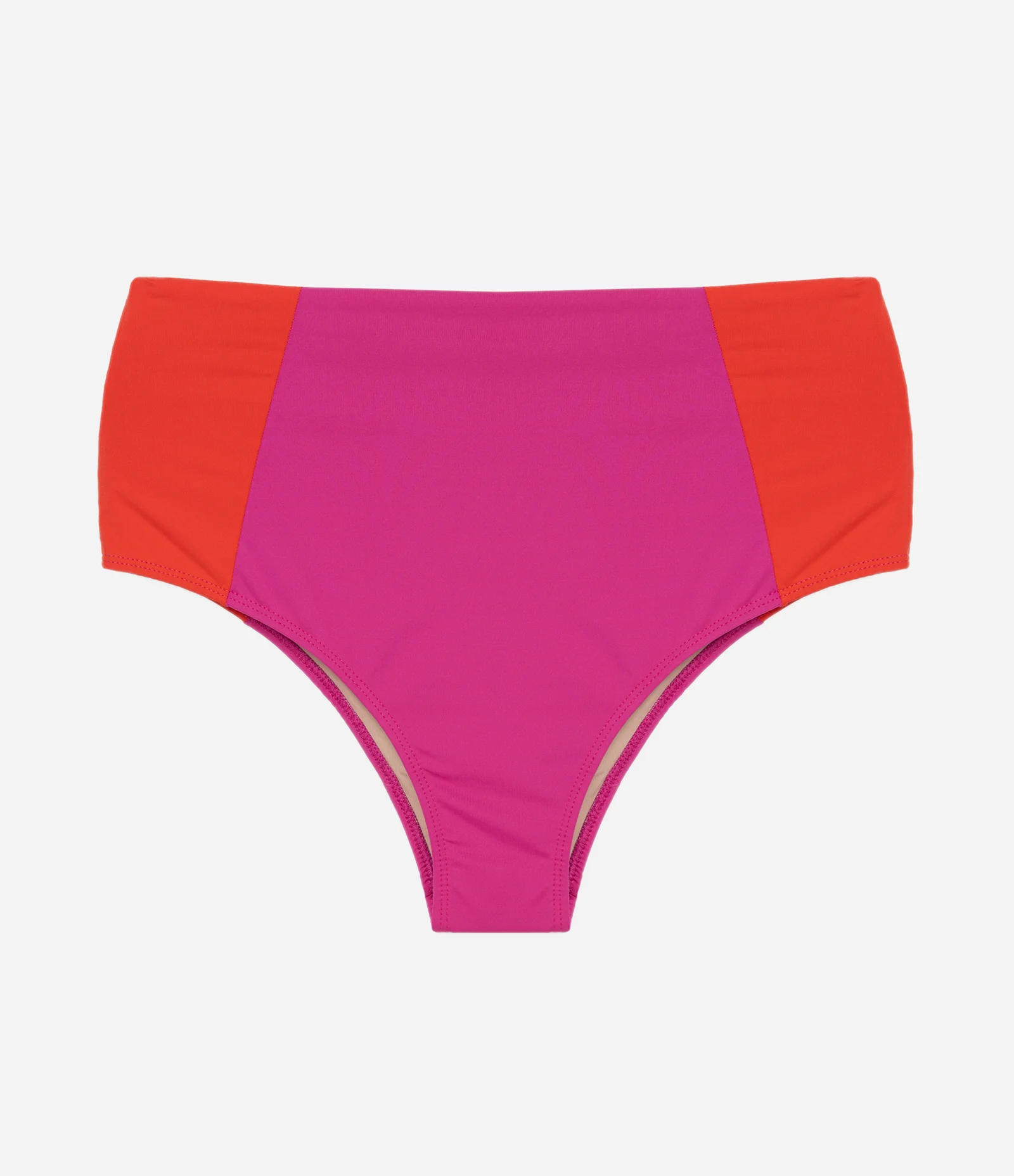 Biquíni Calcinha Hot Pants com Bloco de Cor Curve & Plus Size Rosa 1
