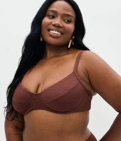 Biquini Top com Fio Metalizado e Texturizado Curve & Plus Size