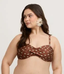 Biquini Top com Busto Torcido e Amarração Curve & Plus Size